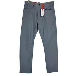NEW Hudson & Barrow Performance Tech Pants Mens 32x29 Gray Stretch Flex Quick